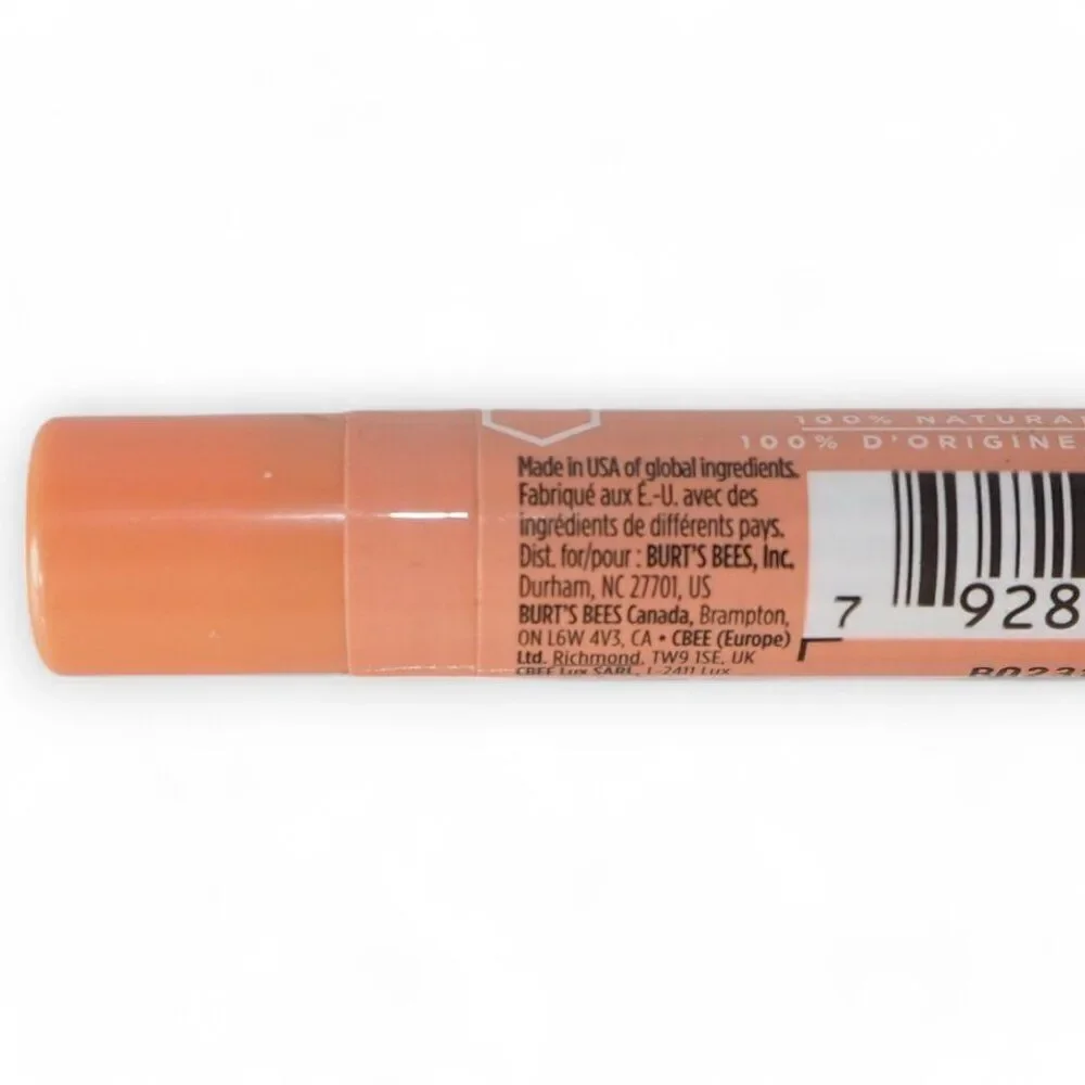Bert's Bees Lip Shimmer with Peppermint Oil Apricot 0.09 oz (Lot of‎ 4)